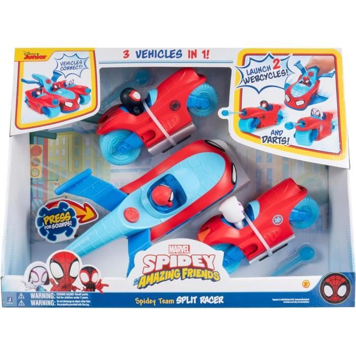 Jouet - JAZWARES - Véhicule 3-en-1 Split Racer - 21 5 cm - Effets sonores - Pour enfants à partir de 3 ans