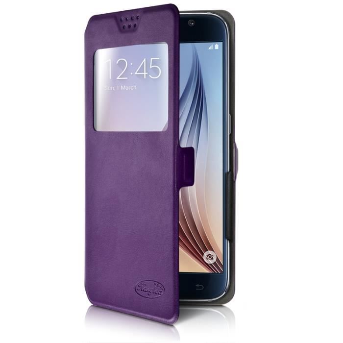 Etui View Universel Asus ZenFone 4 Max Couleur Protection intégrale Ouverture latérale