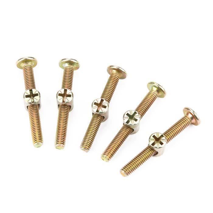 sourcing map Laiton Machine Vis M4x20mm Cruciforme Tête Cylindrique Attache Boulons pour Meubles Bureau Équipement Électronique 20Pcs