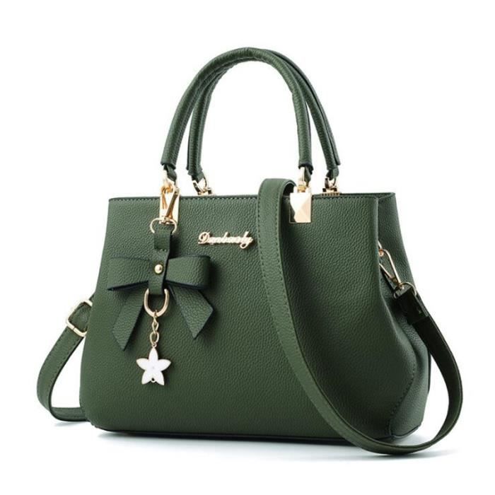 Sac a main femme sac a bandouliere fashion vert GO Cdiscount Bagagerie Maroquinerie