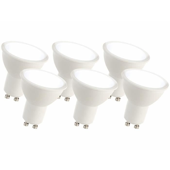 Spot LED GU10 6 W - Blanc - LUMINEA - Réflecteur - Spot - Dimmable - Intérieur Spot LED GU10 6 W - Blanc - LUMINEA - Réflecteur - Spot - Dimmable - Intérieur
