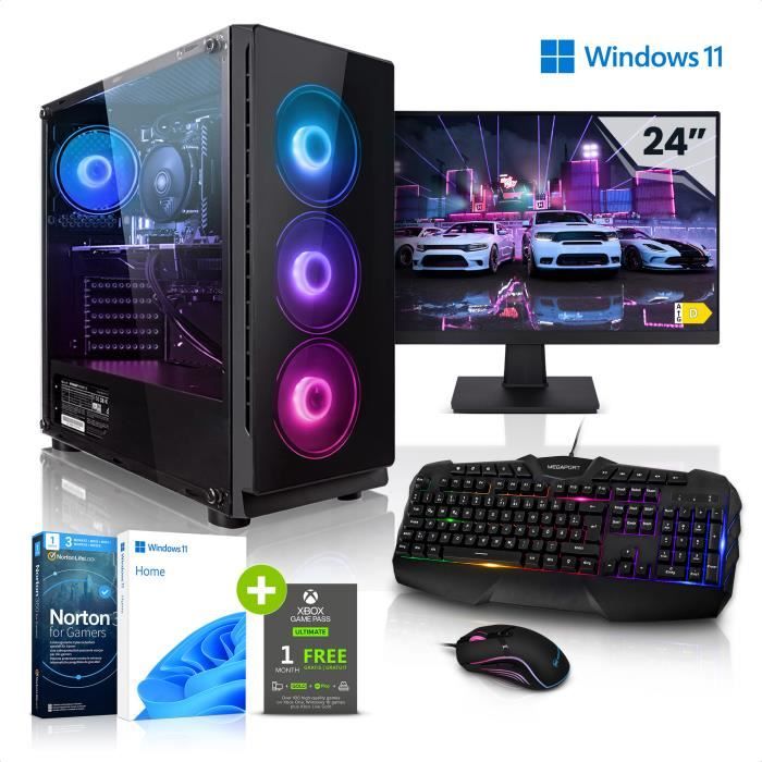 Megaport PC Gamer • AMD Ryzen 7 5700X • GeForce RTX 3060 • 16Go 3200 MHz DDR4 • 1 To M.2 SSD • Windows 11 • 401F-FR