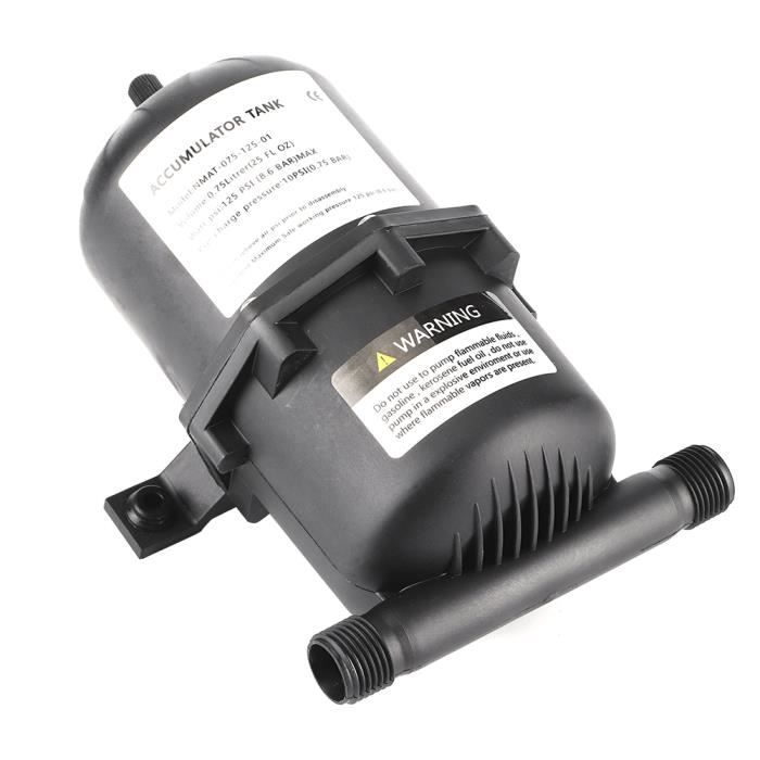 Accumulateur Sous Pression 0,75 L 125 PSI - Réservoir Pompe à Eau Pour Yacht, RV, Bateau Et Systèmes De Pressurisation