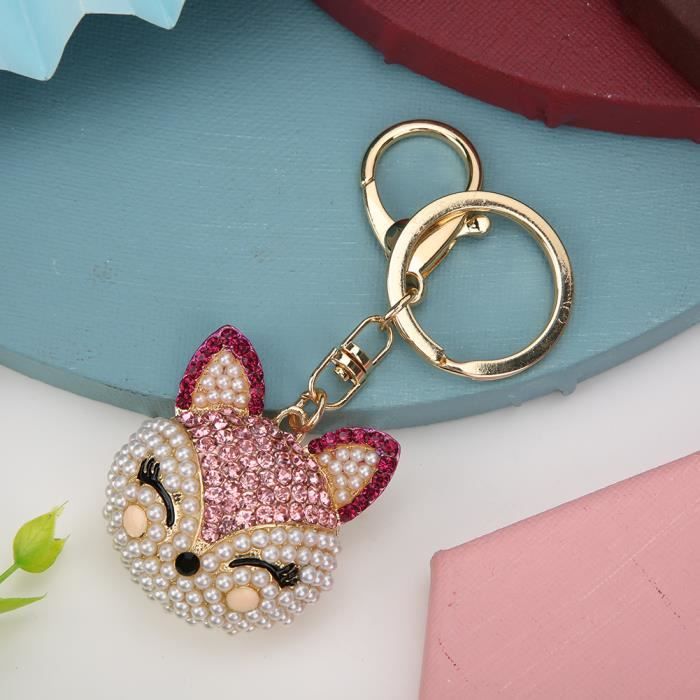 Porte-clés En Strass En Forme De Sac à Main étincelant Avec Fausses Perles Charmant Pendentif 97166904