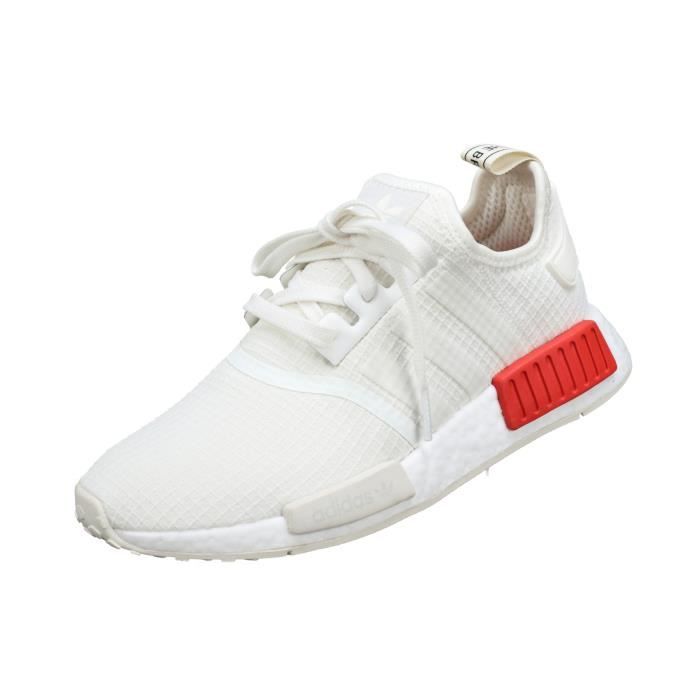 Basket Adidas Nmd_r1 B37619 Blanc/Rouge Blanc - Cdiscount Chaussures