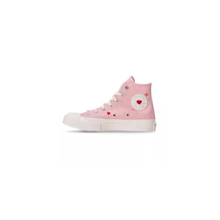 Chaussures de toile Converse haute CONVERSE CHUCK 70 HI Rose clair Homme Lacets Plat Rose clair Cdiscount Chaussures