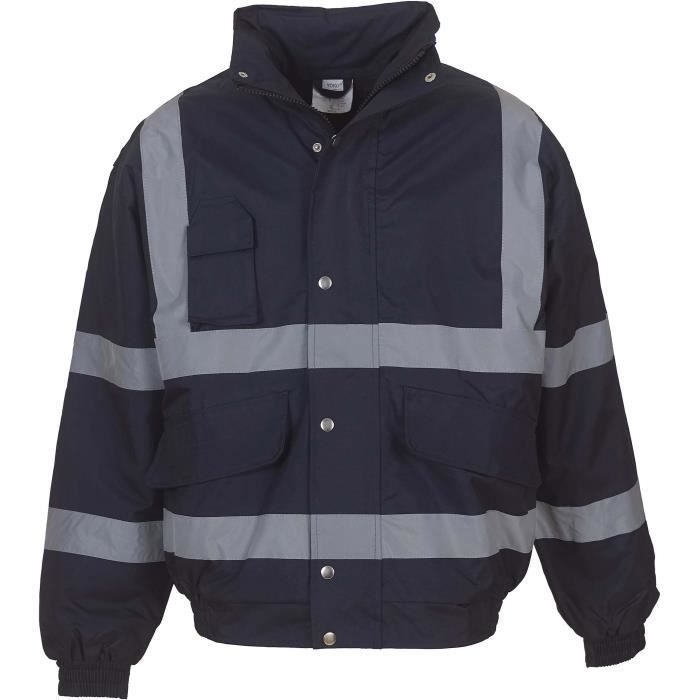 Blouson Haute Visibilité - Yoko - Polyester - Bleu marine - Multisport