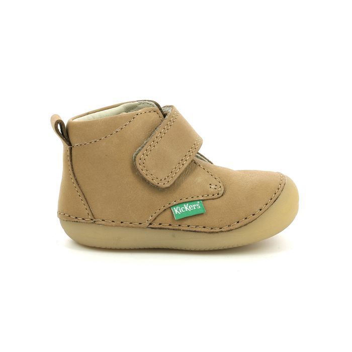 Bottillon en cuir pour gar on Kickers Sabio Camel Fermeture