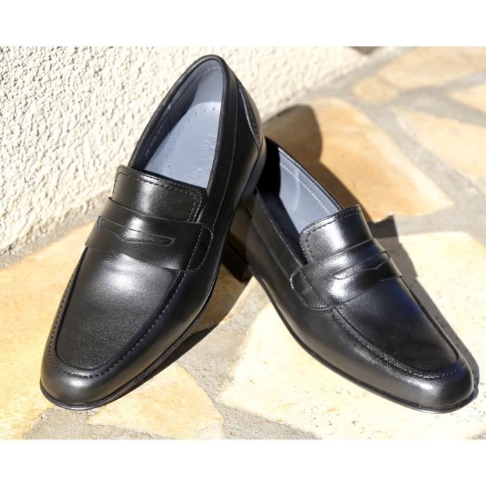 Chaussures Homme Richelieu de ville en cuir noir - Marque