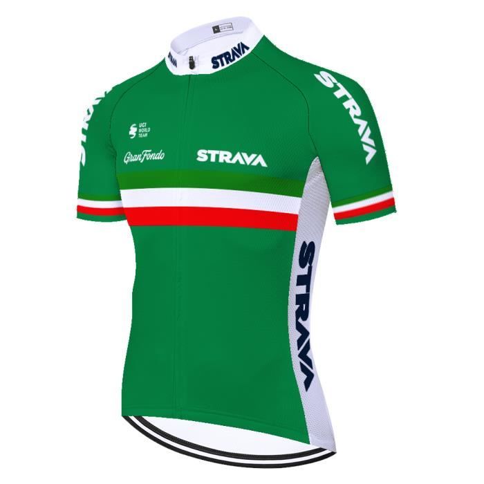 Maillot Cyclisme Homme Manche Courte T-Shirt Cycliste Respirant Séchage Rapid Sportswear Vélo VTT Vélo de Route Fitness 