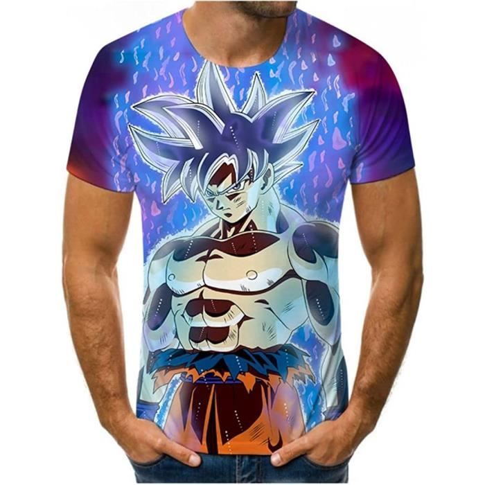 T-shirt Enfant Dragon Ball - Motif Goku, Son Goku, Vegeta, 100% Coton, Tailles Normales