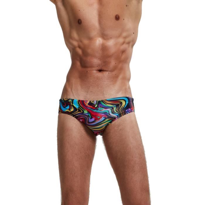 Culotte De Bikini Respirante Pour Homme - Maille Basse Hauteur - Noir/Blanc/R - NEUF Avec étiquettes