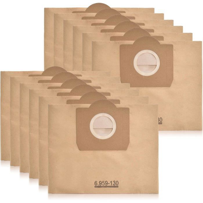 10 Sacs D’aspirateur Pour Kärcher 6.959-130.0 – Lot économique