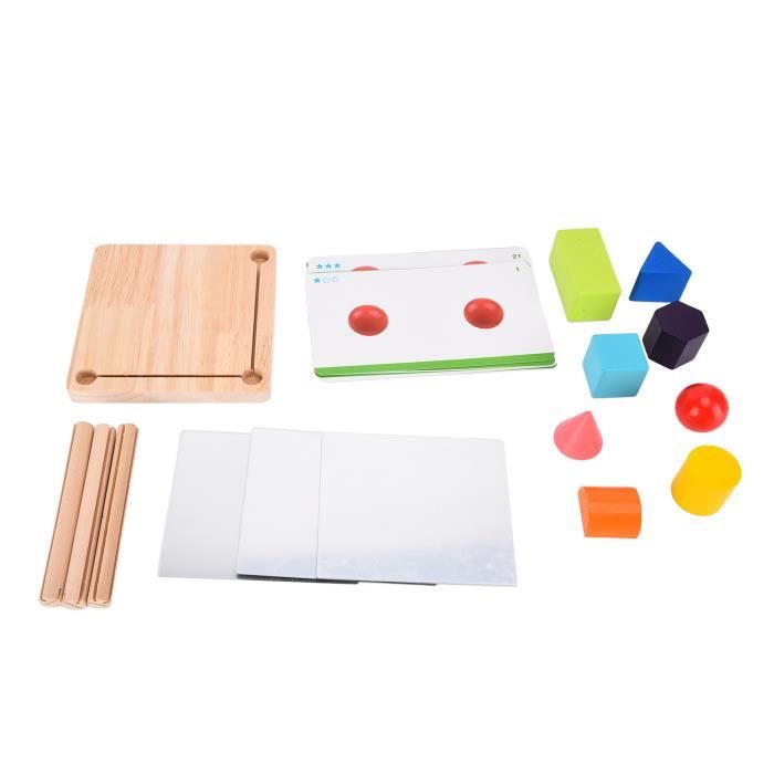 Omabeta Bloc de construction miroir en bois Jouet de Bloc de ...