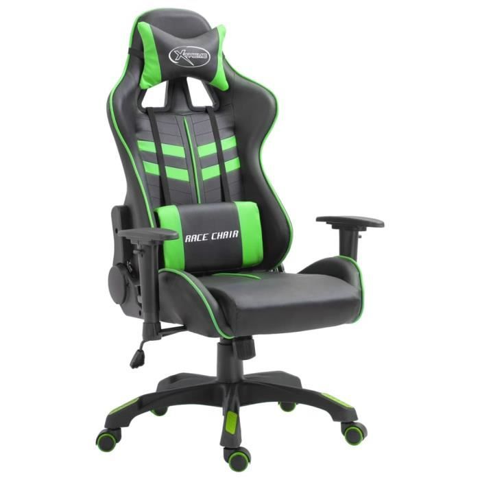 Chaise De Jeu Vert Pu Fauteuil Gamer Siege Gaming Prix Pas Cher Cdiscount
