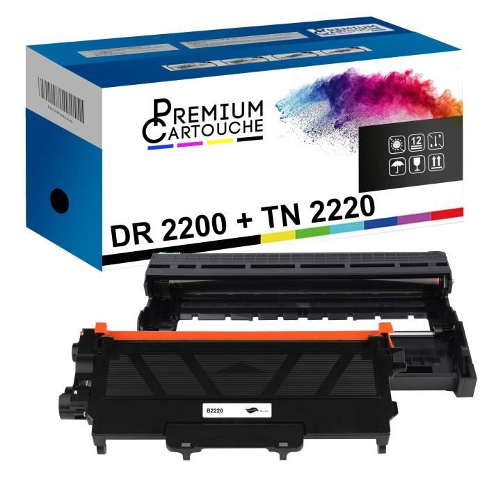 1 Tambour Compatible Brother DR-2400 ~ 12.000 Pages + 2 Toner Compatibles,  Brother TN-2410 / TN-2420 Noir ~ 3.000 Pages