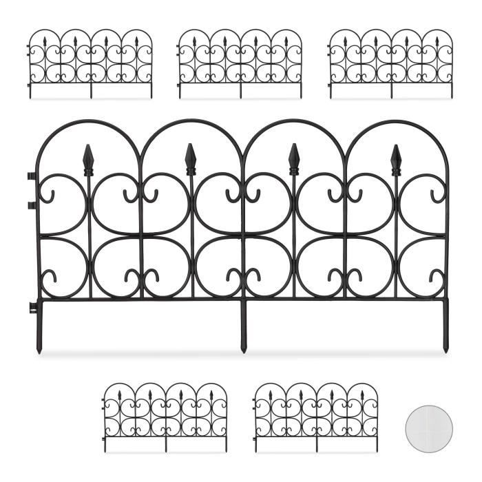 Relaxdays Bordure De Jardin Plastique Cloture Gazon 30 Cm 6