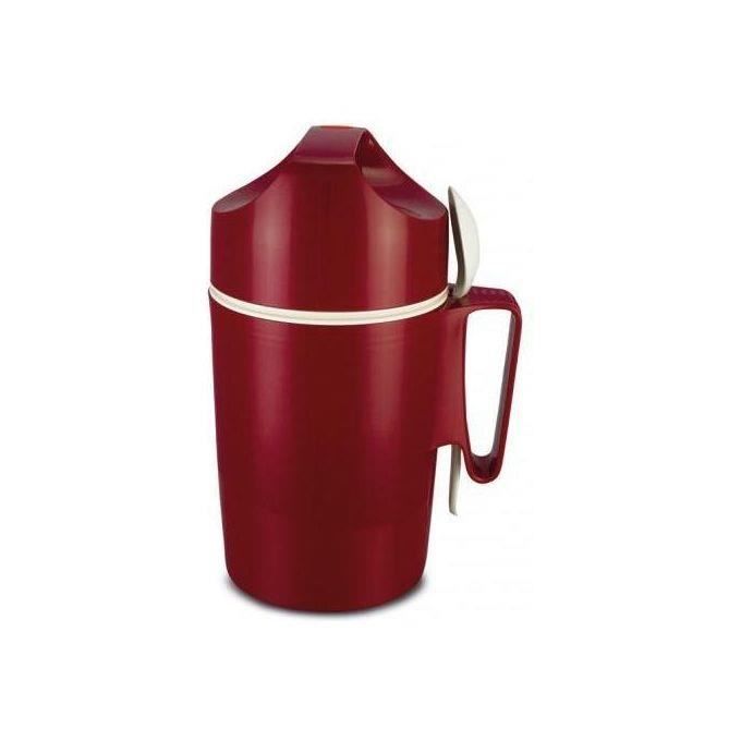 ROTPUNKT Récipient Alimentaire Verre Rouge 0,85L Avec Insert Protection