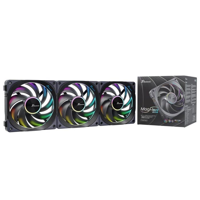 Seasonic MagFlow ARGB Boitier PC Ventilateur 12 cm 3 pièce - vue 5