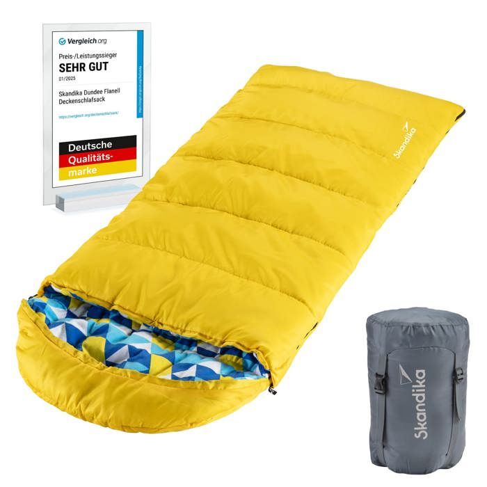 Sac de couchage enfant rectangulaire duvet Skandika Dundee