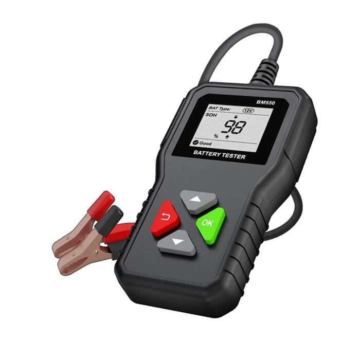 YSDSY Testeur de batterie 12V / 24V, voltmètre, analyseur de système de  charge avec écran LCD et écr