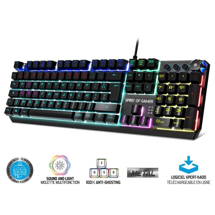 Clavier Mécanique – XPERT – K400 – LED RGB – Anti-Ghosting – N-Key Rollover