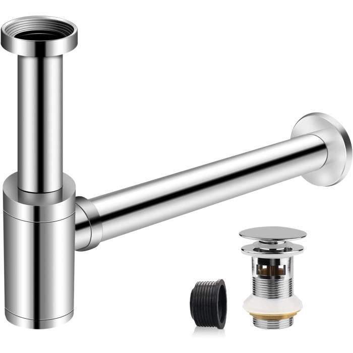 Siphon lavabo laiton chromé à la hauteur réglable - VALENTIN - 00