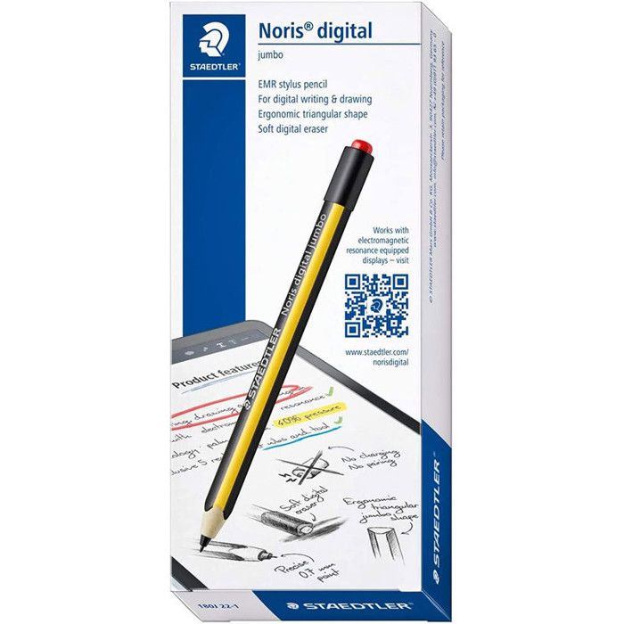 Staedtler Noris digital jumbo 22 EMR Stylus avec une gomme numérique souple Un Stylus pour une écriture numérique pour dessiner et effacer sur un écran doté de la technologie EMR - vue 2