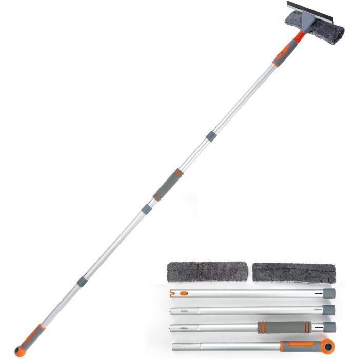 Eazer Raclette Vitre Professionnel 2-en-1, Lave Vitre Telescopique