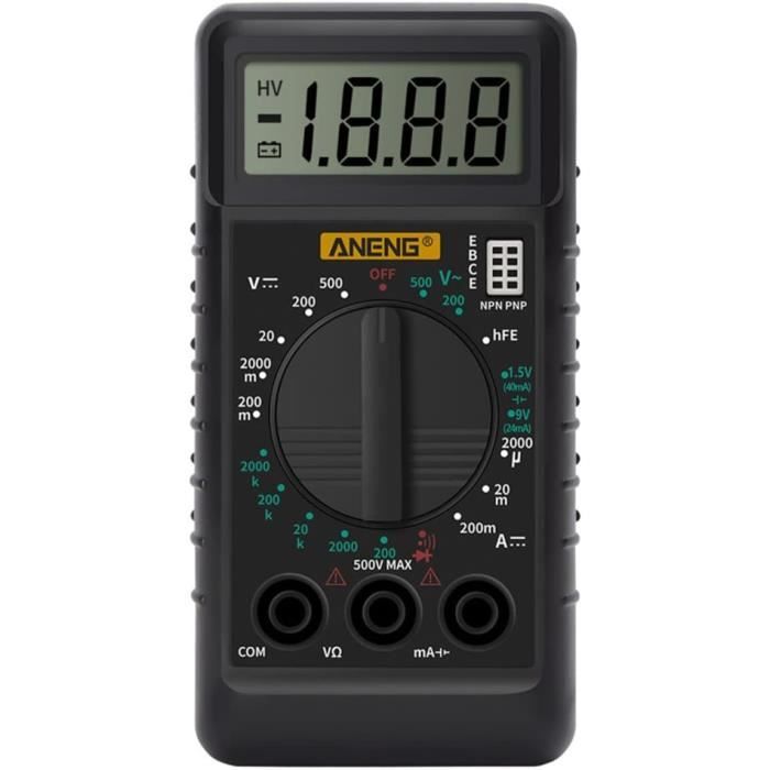 Multimètre Ampèremètre Voltmètre Testeur Electrique digital écran LCD 600v  - Cdiscount Bricolage