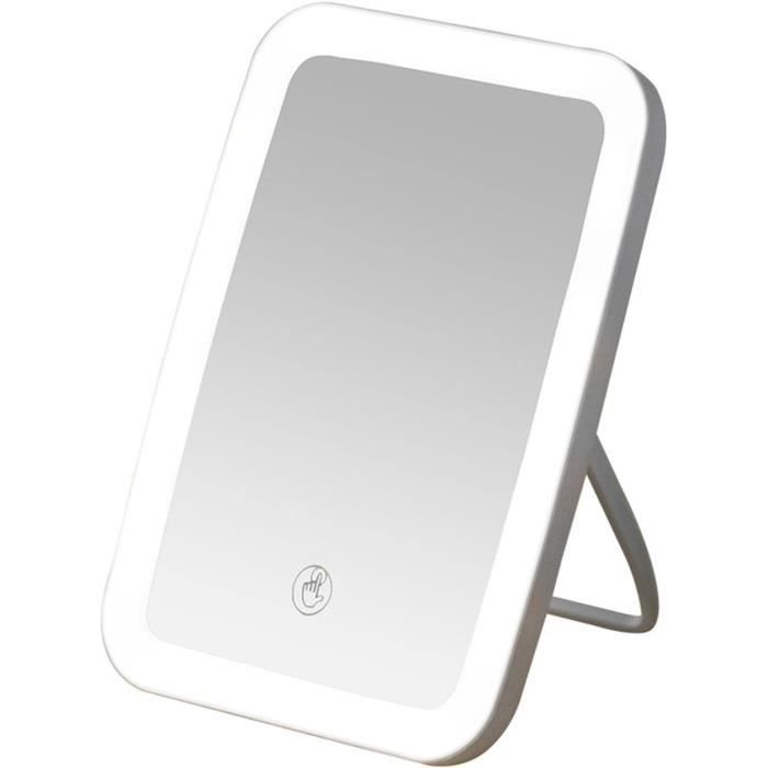 Miroir Maquillage Hollywood Lumineux LED Tactile - 3 Modes éclairage