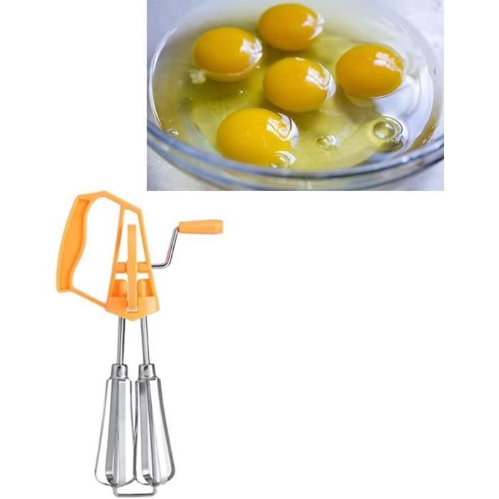 Manivelle De Batteur à Œufs Manuel Avec Bol - Outil De Mixage Crème Et Blancs En Neige Pour Cuisine