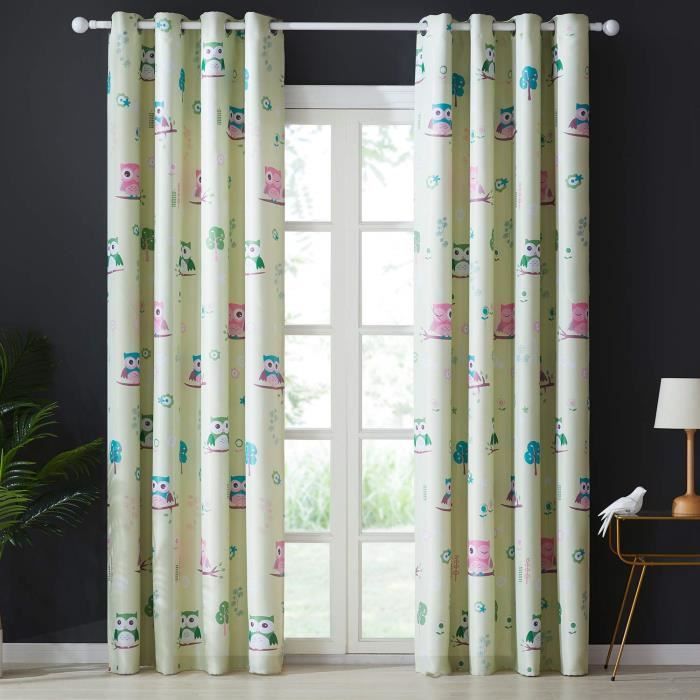 Deconovo Lot De 2 Rideau Occultant Thermiques Oeillets 140x2cm Rideaux Chambre Bebe Enfant Fille Cuisine Salon Orange Stores Enrouleurs Decoration De Fenetres Atahari Com