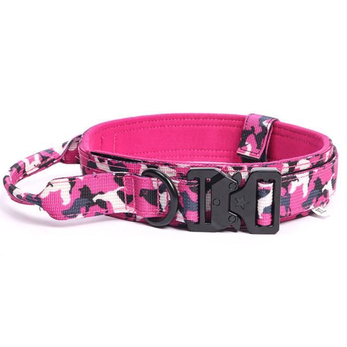 Comparer les prix de Collier De Chien Militaire Pour Chiens De Taille Moyenne, Colliers En Nylon Réglables Avec Poignée