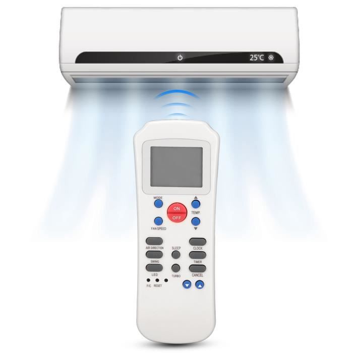 Télécommande De Remplacement Pour Climatiseur Firstline FCS12000CH - Sans Programmation, Prête à L'emploi