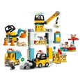 LEGO® 10933 DUPLO La Grue Et Les Engins De Construction, Pelleteuse, Camion avec Lumière & Son, Jouet Pour Enfants de 2-5 ans-1