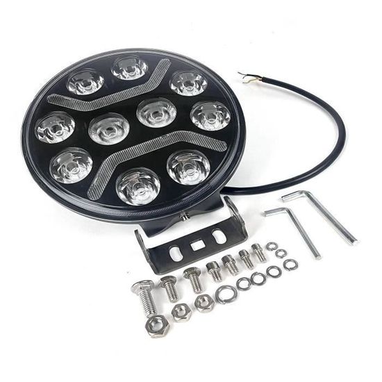 Phares LED Travail 99W - Lot De 2 - 4,4 Pouces, IP67 - Pour 4x4, Camions, Remorques 12V/24V - Lumière Blanche 6500K