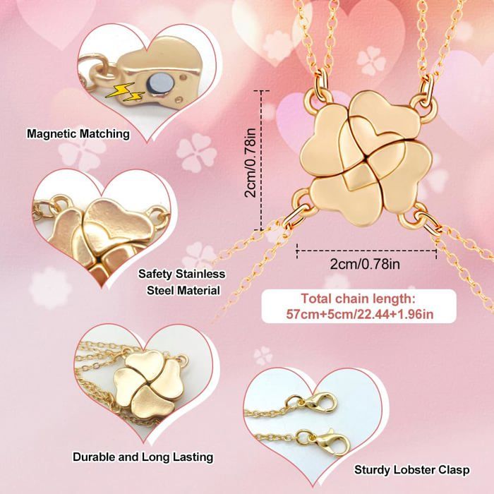 Lusofie 2 Pièces Bff Collier Amitié Collier Chat Pendentif Collier Femmes Filles Chaîne Collier Bijoux pour Anniversaire Fête de Noël