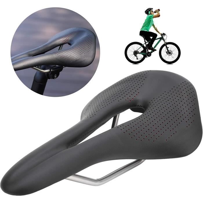Ultra Confortable Selle De Velo Avec Double Boule D Amortisseur Selle Vtt En Gel Mousse A Memoire Avec Bande Reflechissante P H978 Cdiscount Sport
