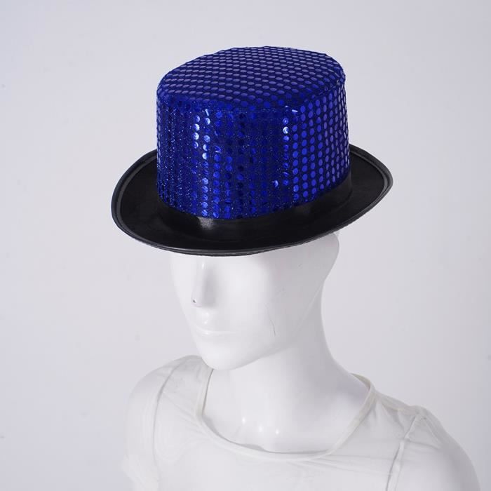 Naievear Unisexe Jazz Hat Paillettes Protection du soleil Casquette  lumineuse Scène Performance brillant Chapeau de danse à bord roulé avec  lumière pour club