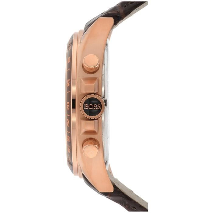 Hugo Boss 1513093 Hommes Chronograph Bracelet cuir marron Montre