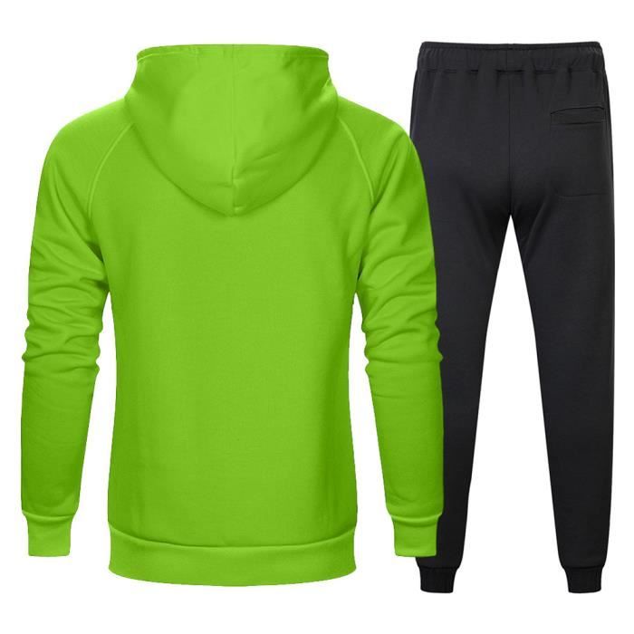 Survêtement Homme 2 Pièces Avec Capuche - Tenue De Sport Confortable Pour Training, Maison Ou Travail Décontracté - 7