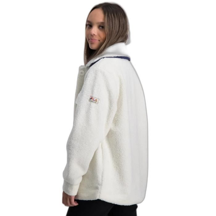 Sweatshirt enfant Fila Butow Sherpa egret 9 10 ans Egret Cdiscount Pret a Porter