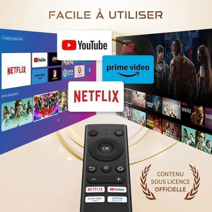 EAZZE D1 Pro Projecteur 4K Portable - Netflix, Dolby Audio, Auto Focus, Parfait Pour Film Et Gaming En Extérieur