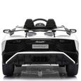 Voiture électrique pour enfants Lamborghini Aventador blanche R/C ent.MP3, 12V LED et sons GQN - Farano Store-2