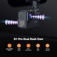 Caméra Voiture Kingslim D1 Pro 2K Dual Dashcam-GPS WIFI-340°FOV-Carte SD 32Go Incluse-Max à 128GO-2