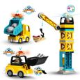 LEGO® 10933 DUPLO La Grue Et Les Engins De Construction, Pelleteuse, Camion avec Lumière & Son, Jouet Pour Enfants de 2-5 ans-2