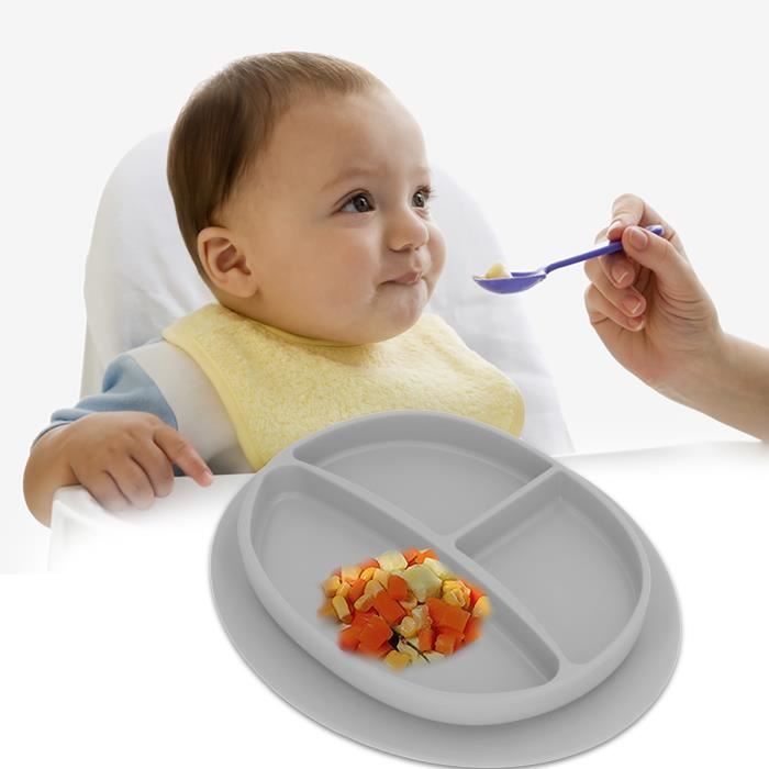YIN® Atyhao Assiette pour bébé Assiette ventouse pour bébé BPA micro-ondes  lave-vaisselle danger pour prévenir le 92428