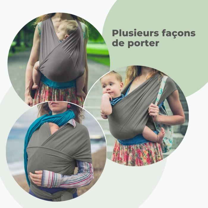 Echarpe de Portage Bebe, TGKYK Ultra Doux Echarpes de Portage, Echarpe de  Portage Sans Noeud, Porte Bebe Echarpe pour Bébés & Nouveau-nés dès la