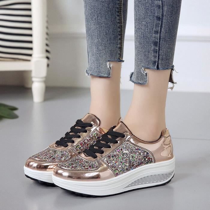 Basket shop sequin femme